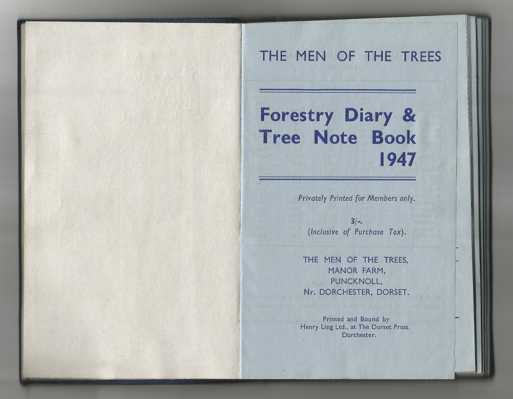 David Turley - 'The Men of the Trees' Forestry Notebook. Courtesy of the artist