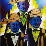 Wunna Aung, Myin Kunn, Acrylic and spray paint on Canvas, 91 cm x 61 cm, 2014.