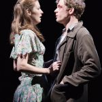 Claudia Jolly (Katherine Draper) and Sam Reid (Gene Laine) in GFTNC at The Old Vic. Photo by Manuel Harlan