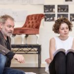 (L-R) Paul Kemp (The Prime Ministers) and Faye Castelow (Queen Elizabeth II) in rehearsals for The Audience