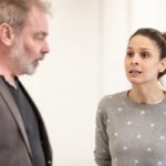 (L-R) Paul Kemp (The Prime Ministers) and Sharon Singh (Equerry) in rehearsals for The Audience
