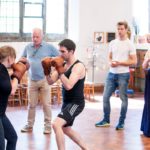 Fiona Skinner(Polly Stokes), Owen Brenman(Professor Charlie Sharp),Tom Lorcan (Paul Stokes),Wilf Scolding(Gabriel Lamb)and Jessica Regan (Matilda Blackwell) – credit Mitzide Margary