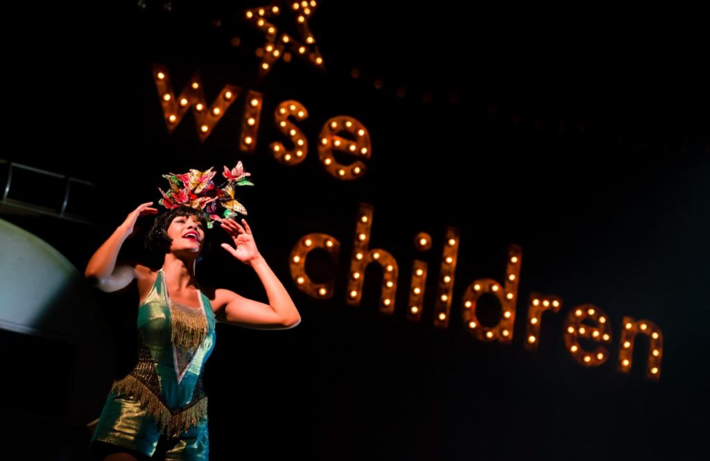 Showgirl Nora (Melissa James) in Wise Children at The Old Vic. Photo by Steve Tanner