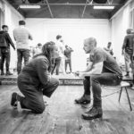 Michele Austin (Ragueneau), James McAvoy (Cyrano de Bergerac). Photo by Marc Brenner