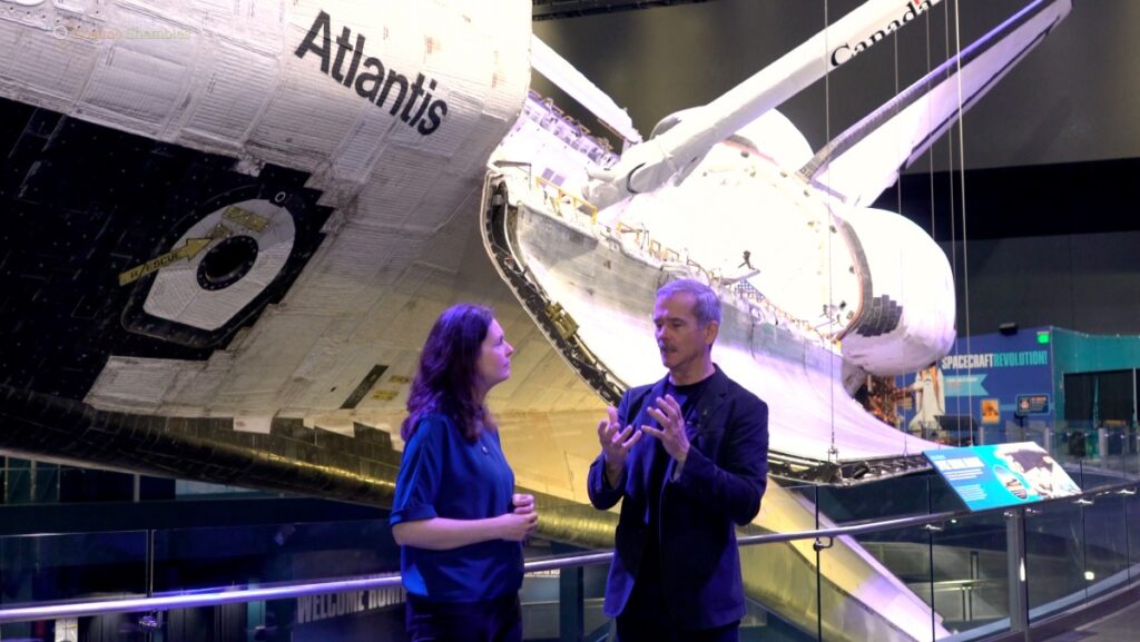 Lucie Green & Col Chris Hadfield - photocredit, Cosmic Shambles Network