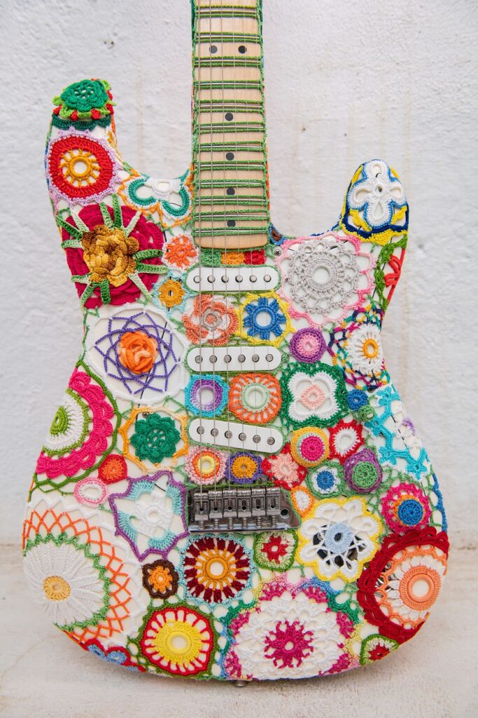 Guitar by Joana Vasconcelos. Image (c) Louise Haywood-Schiefer