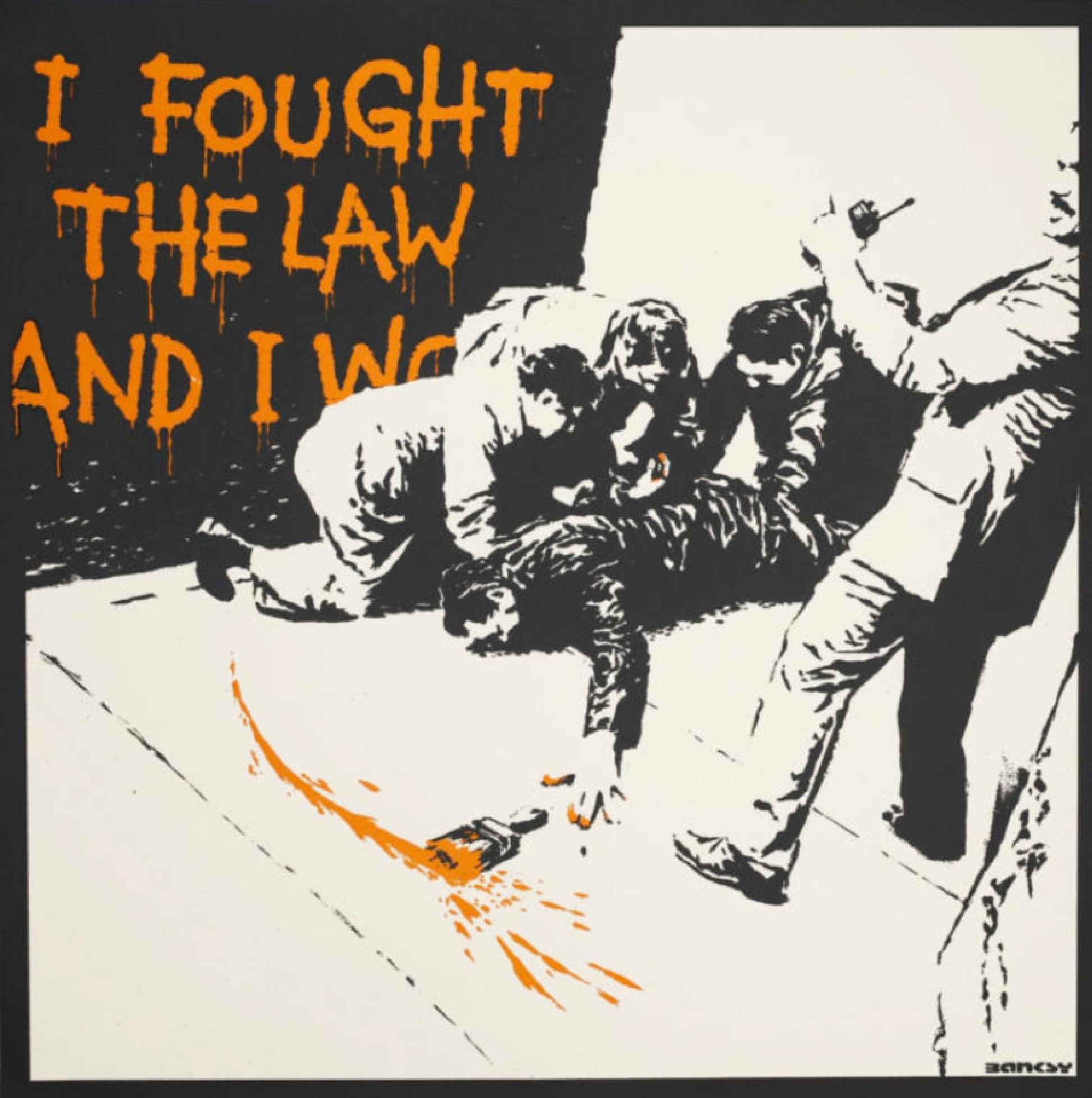 Banksy - I fought the law and I won - Lithograph Print
