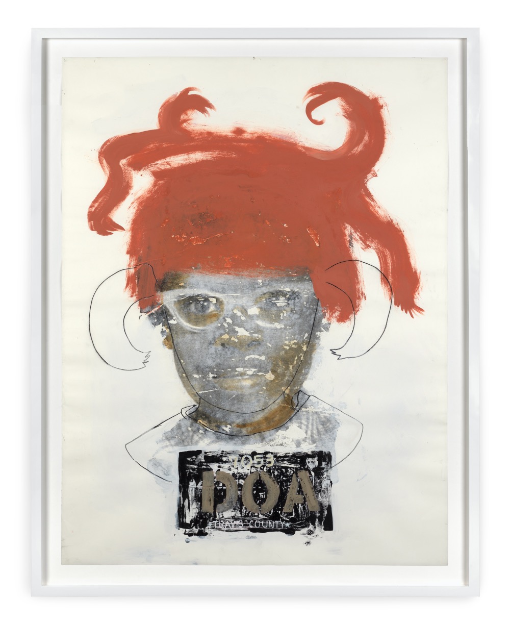 Deborah Roberts, Little Debbie (Bleached), 2012 Mixed media collage on paper, 127 x 96.5cm. © Deborah Roberts. Courtesy the artist and Stephen Friedman Gallery, London. Photo by Todd-White Art Photography