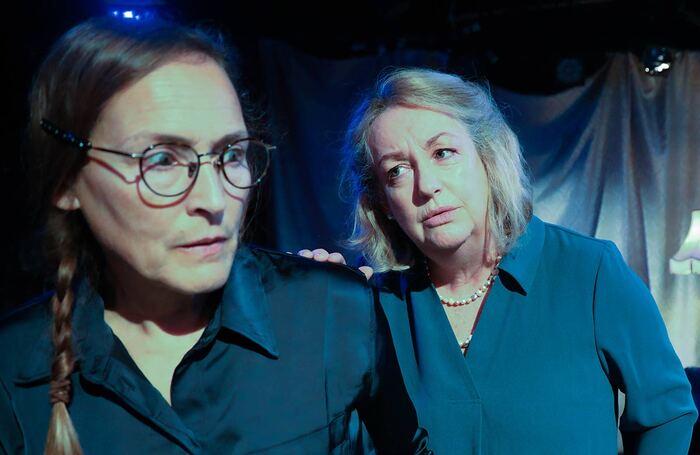 Phillippa Heimann and Lise-Ann McLaughlin in Cyanide at 5 at King's Head Theatre, London. Photo: Tara Kelly