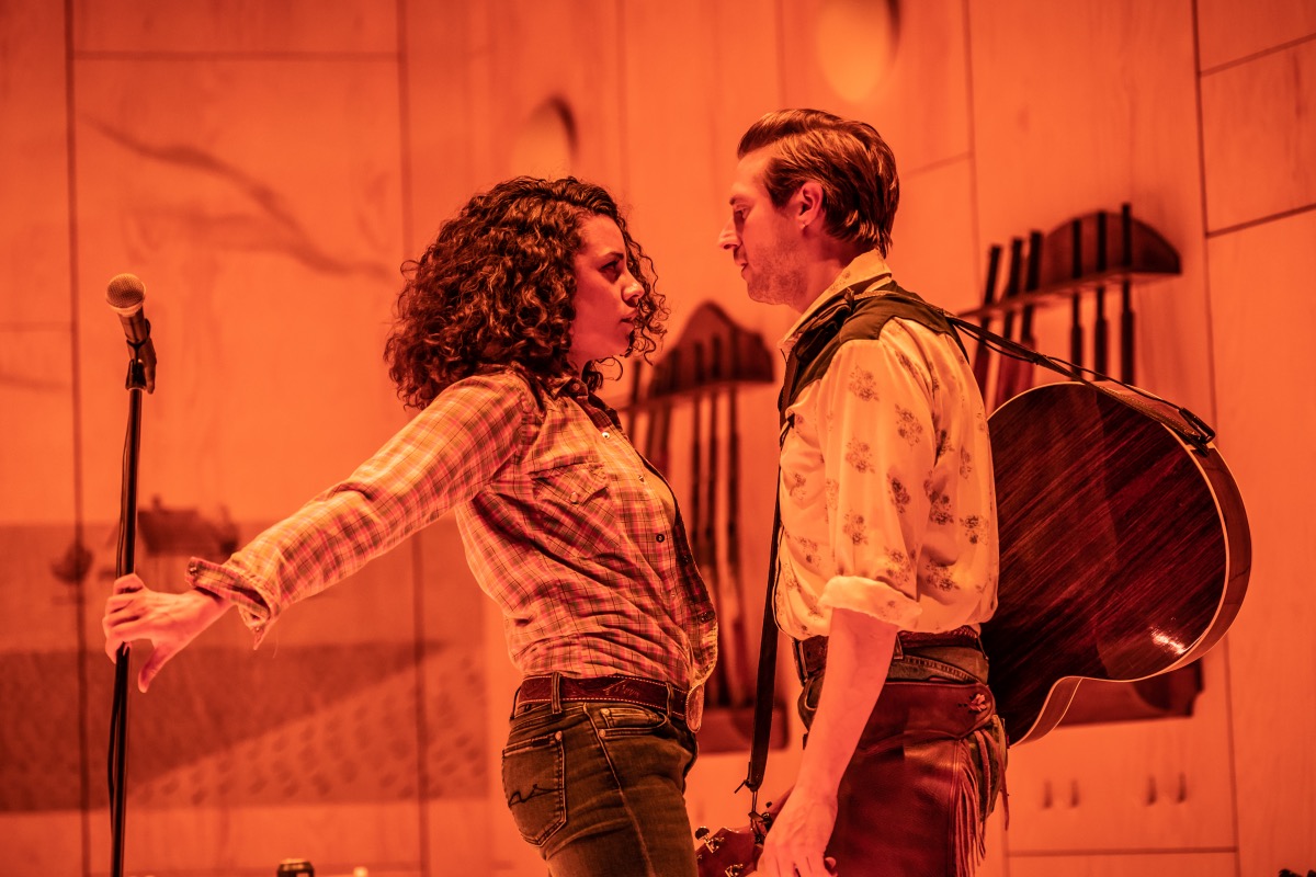 Anoushka Lucas (Laurey Williams) and Arthur Darvill (Curly McLain) in Oklahoma! Photo by Marc Brenner