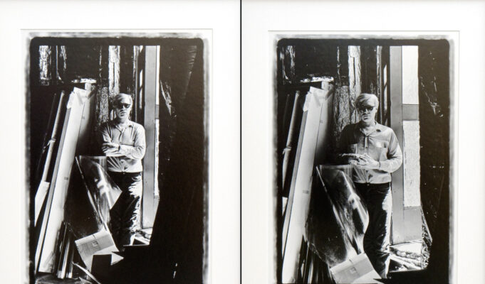 The lens that captured the pop revolution William John Kennedy, Andy Warhol with the Marilyn Acetate (1964), Chromogenic Print. Courtesy of The Warhol Kennedy Residence.