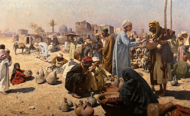 franz-xaver-kosler-old-cairo-market-orientalist Franz Xaver Kosler, The Old Cairo Market. Oil on canvas, 135x83.3cm